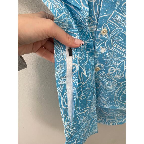 New BAJA LLAMA Button Up Short Sleeve Shirt Size Medium - Picture 4 of 5